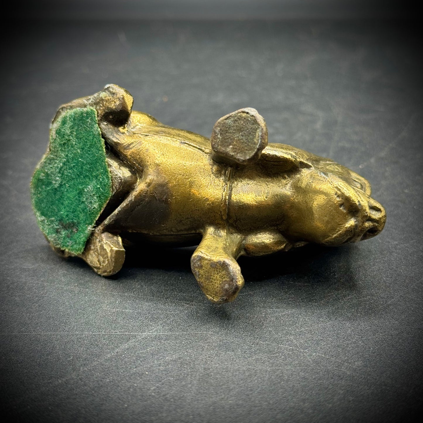 Vintage 1930s Brass Ronson Art Metal Works Bassett Hound Desk Ornament