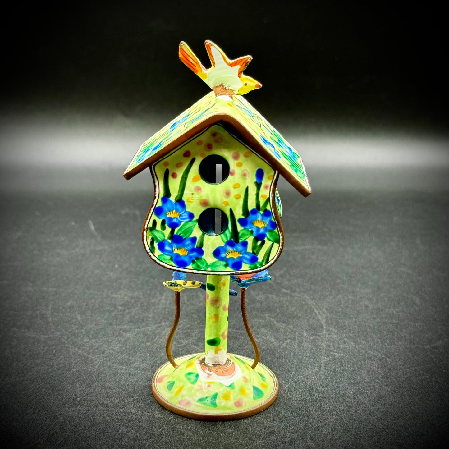 Vintage Enamel & Copper Birdhouse by Kelvin Chen