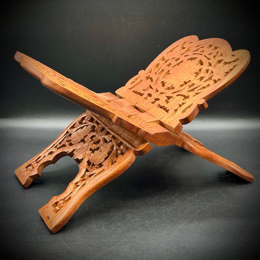 Ornate Carved Wood Folding Bookstand