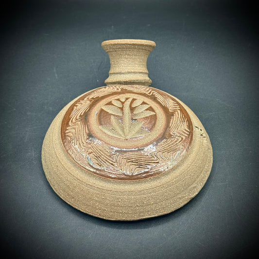 Artist Signed Pottery "Wall Canteen" Vase