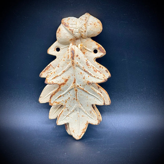 Cast Iron Shabby Chic Acorn & Leaf Door Knocker