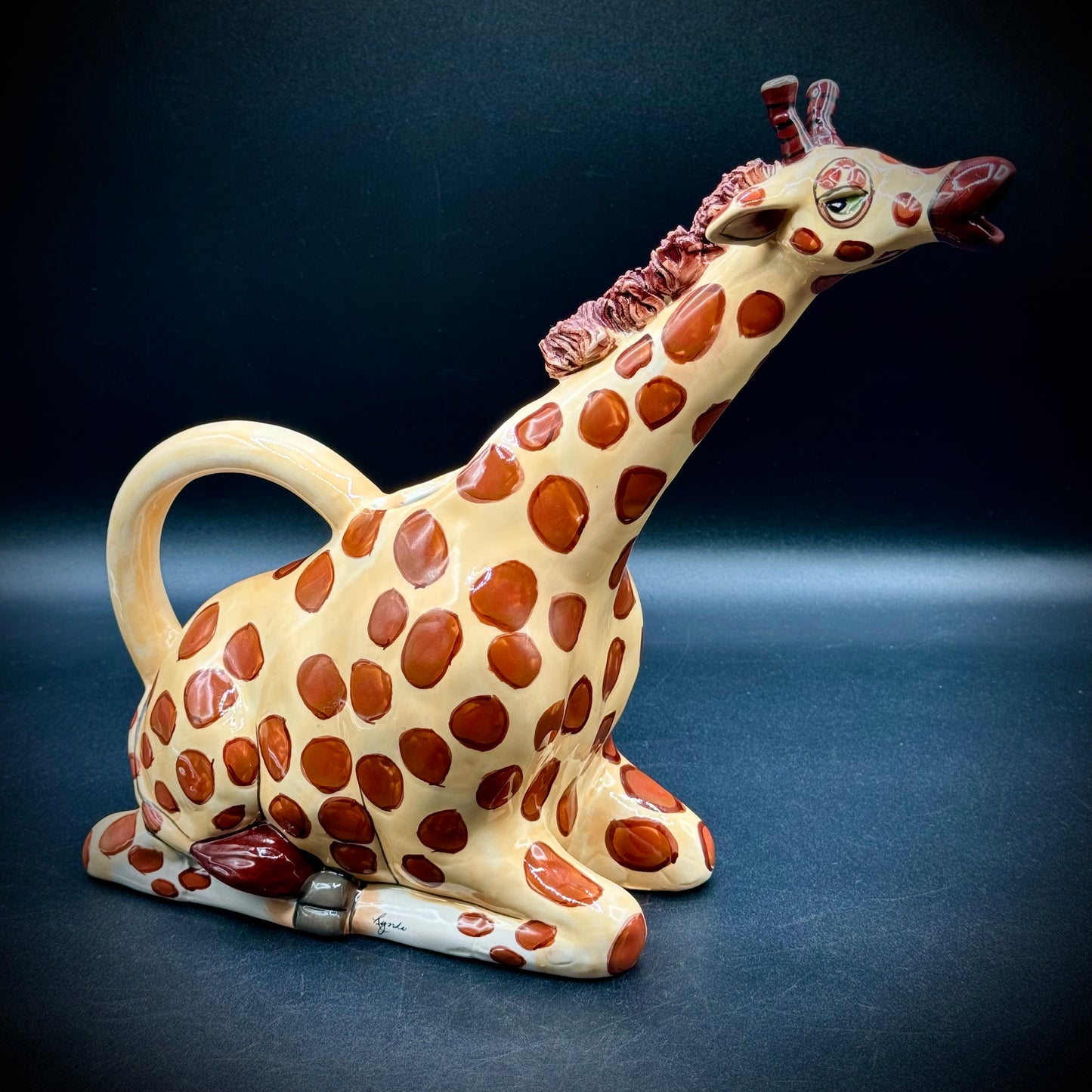 Blue Sky Clay Works Giraffe Pitcher