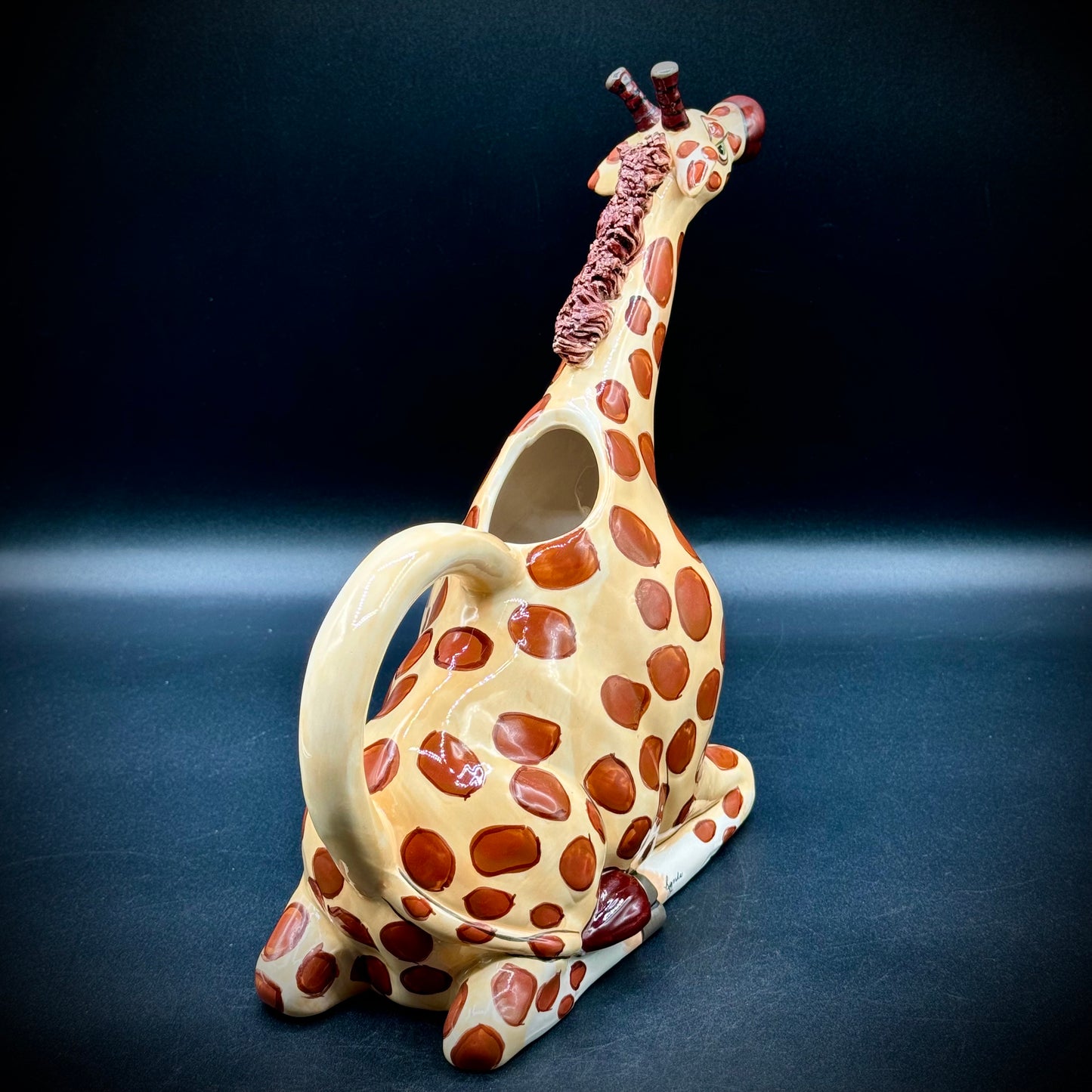 Blue Sky Clay Works Giraffe Pitcher