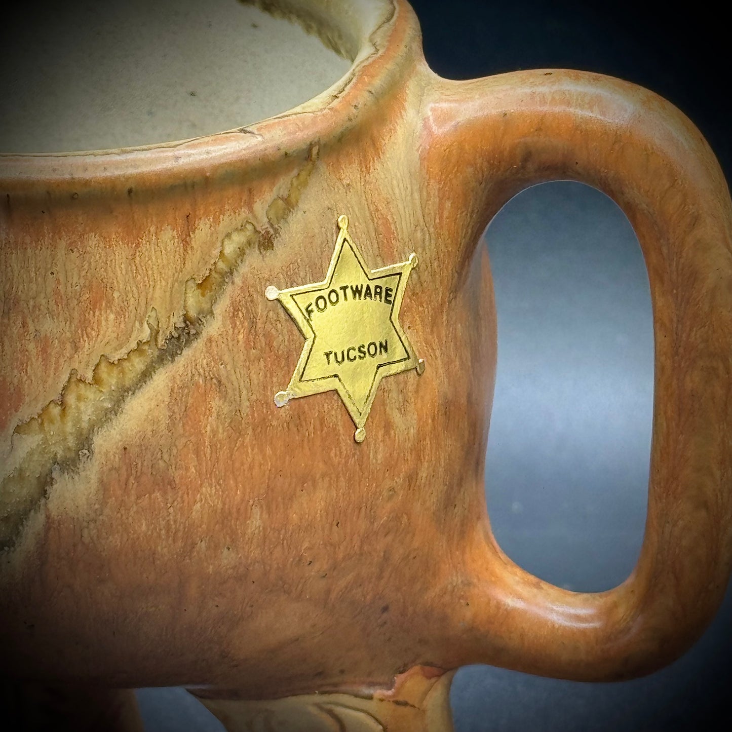 Vintage 1980 Five Bridges Ceramic Cowboy Boots Mug