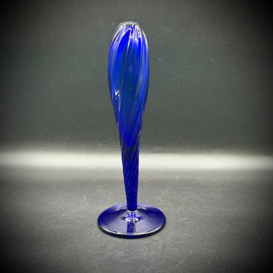 Unusual Cobalt Blue Art Glass Vase