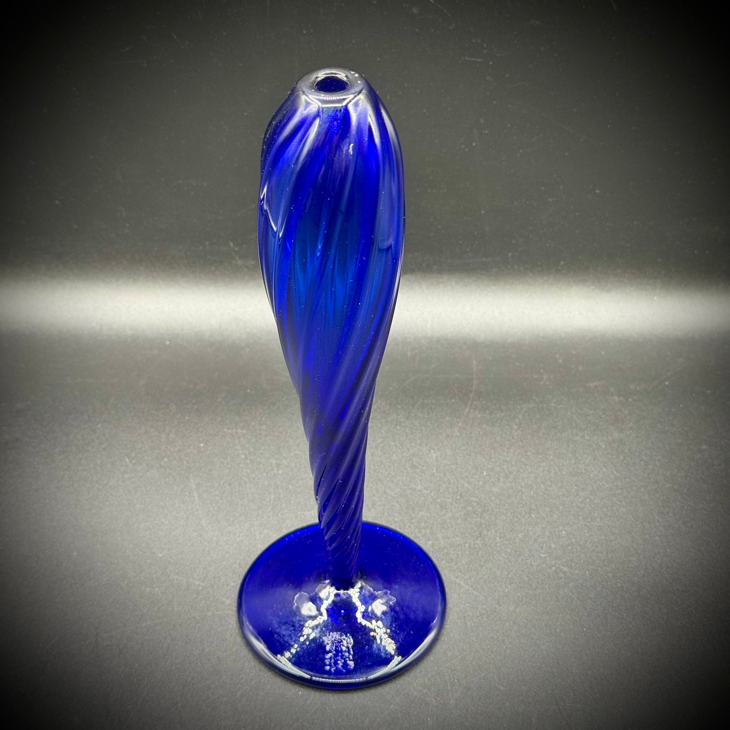 Unusual Cobalt Blue Art Glass Vase