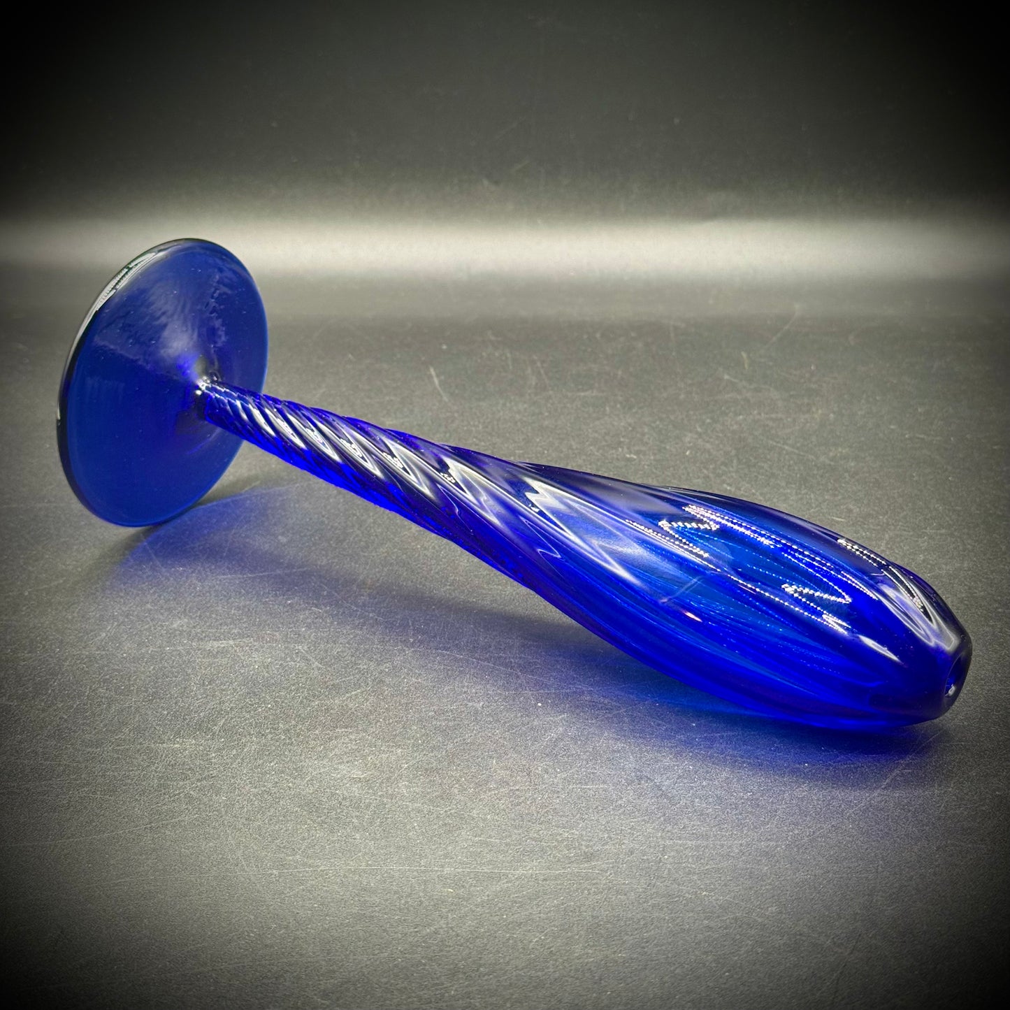 Unusual Cobalt Blue Art Glass Vase