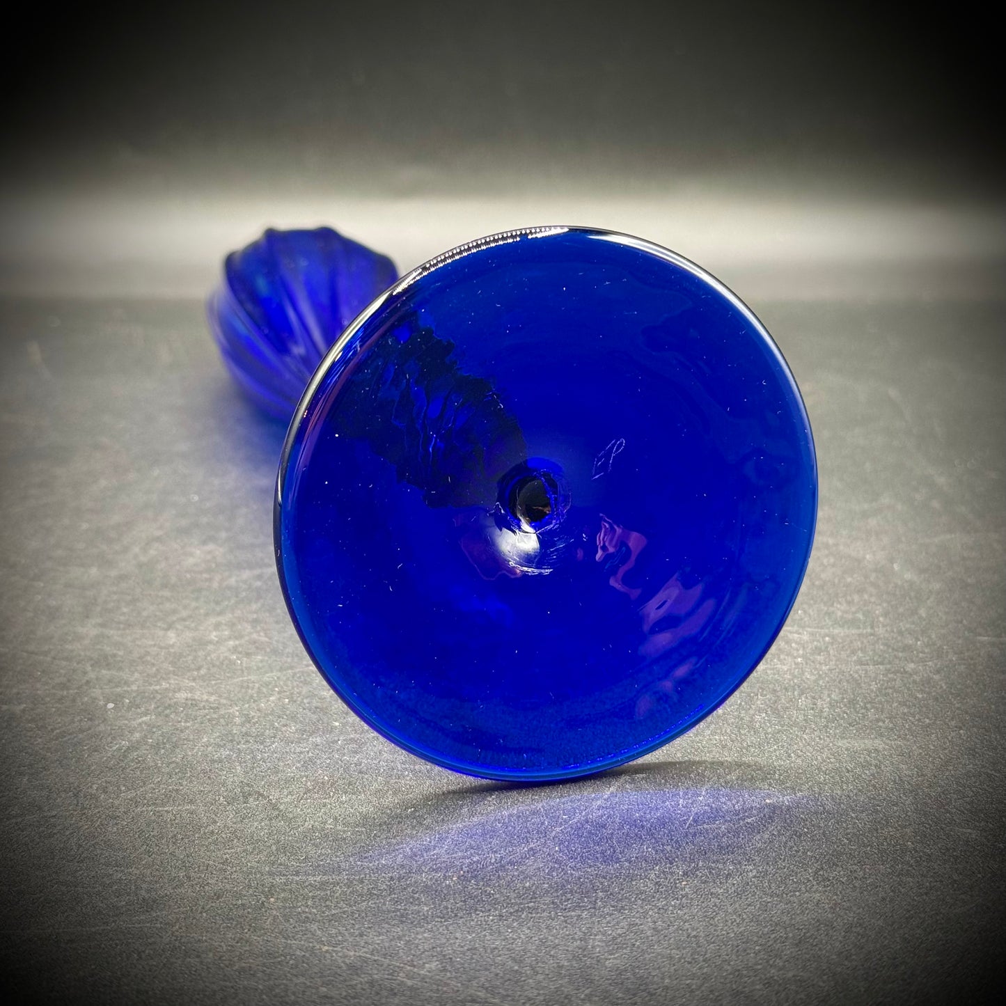 Unusual Cobalt Blue Art Glass Vase