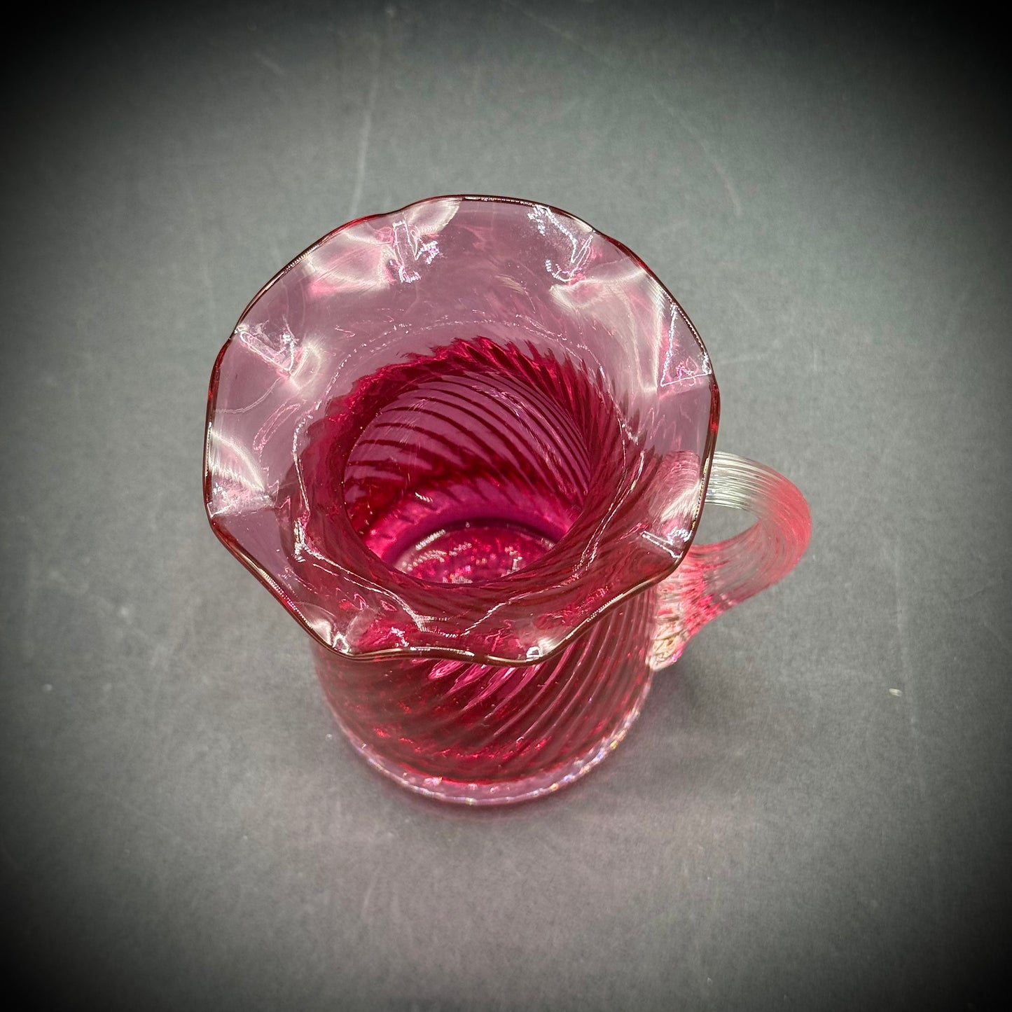 Vintage Pilgram Ruby Cranberry Small Glass Pitcher