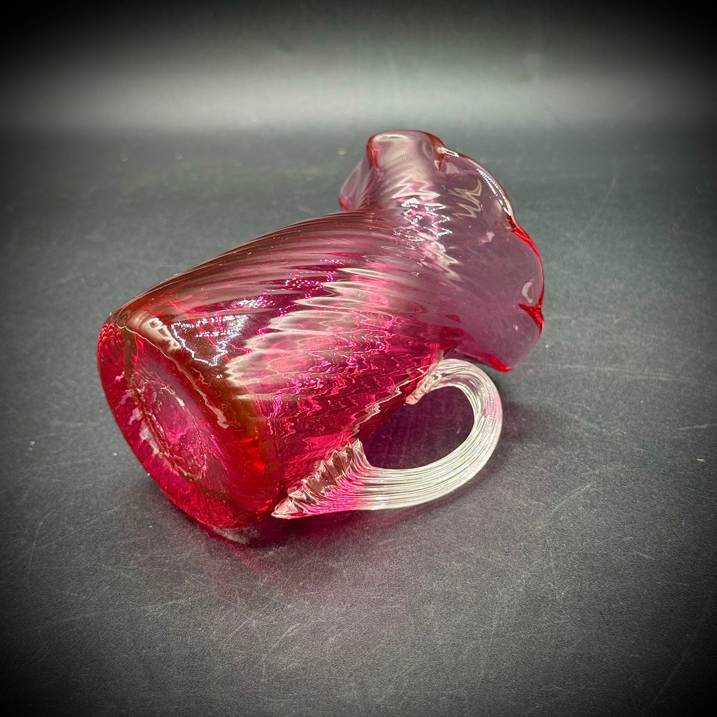 Vintage Pilgram Ruby Cranberry Small Glass Pitcher