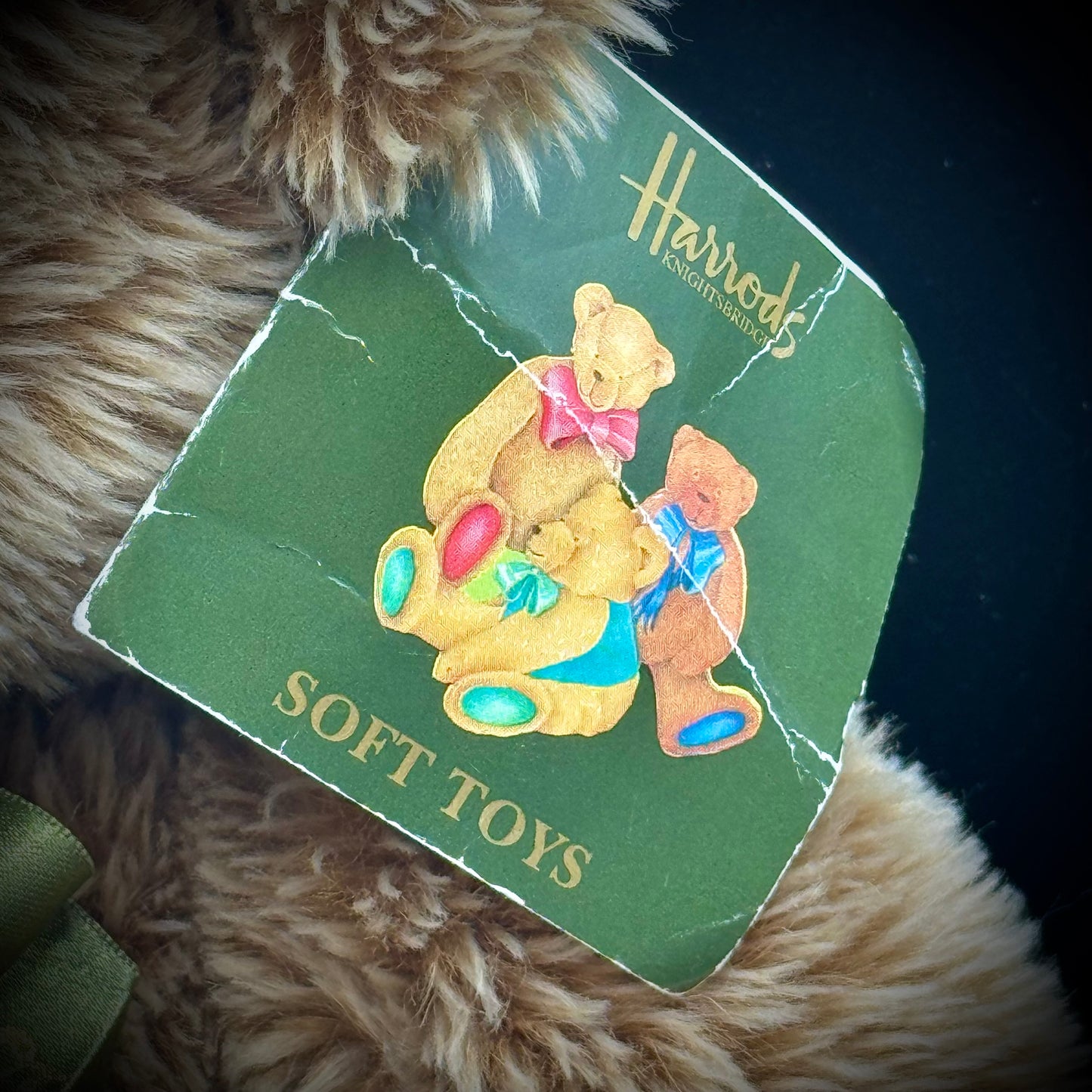 Vintage Harrod's Knightsbridge London Teddy Bear with Tag