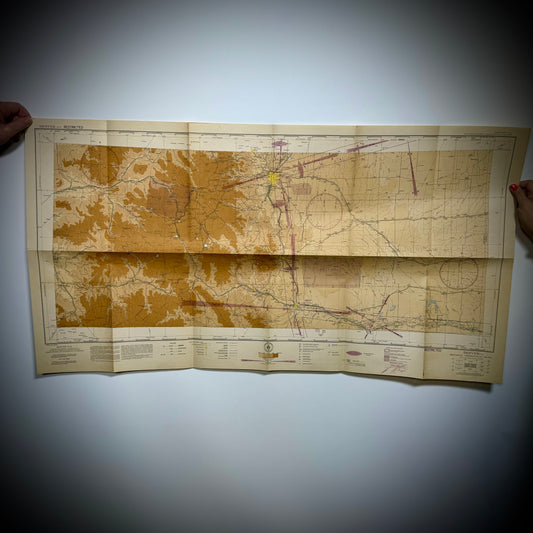 Original WWII "Jolly Roger " Bomber Group Navigation Chart "Denver"