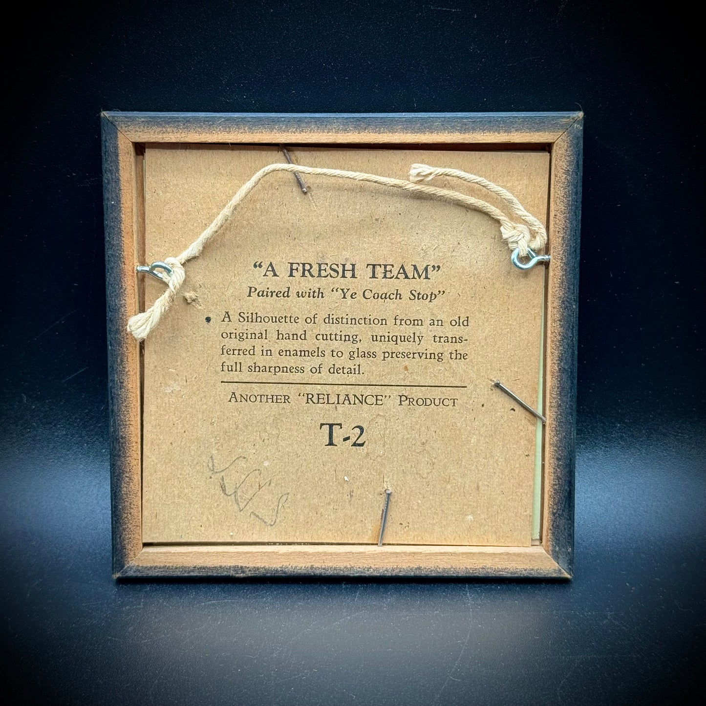 Vintage Carriage Scene Silhouette "A New Team"