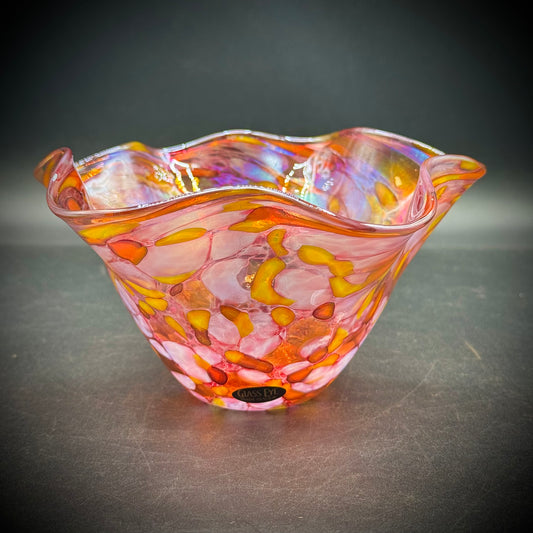 Colorful Glass Eye USA Wave Bowl