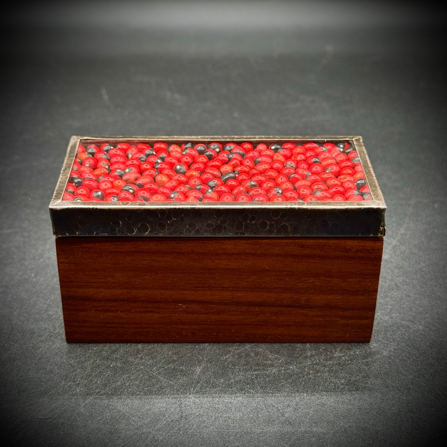 Vintage Wood "Lady Bug" Lidded Box