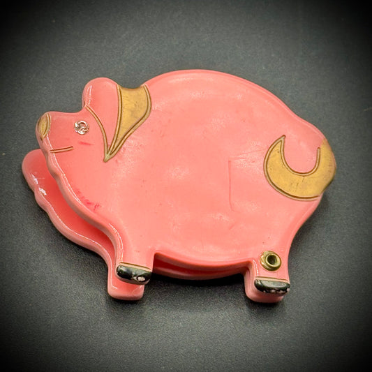 Vintage Mod Pig Compact Mirror