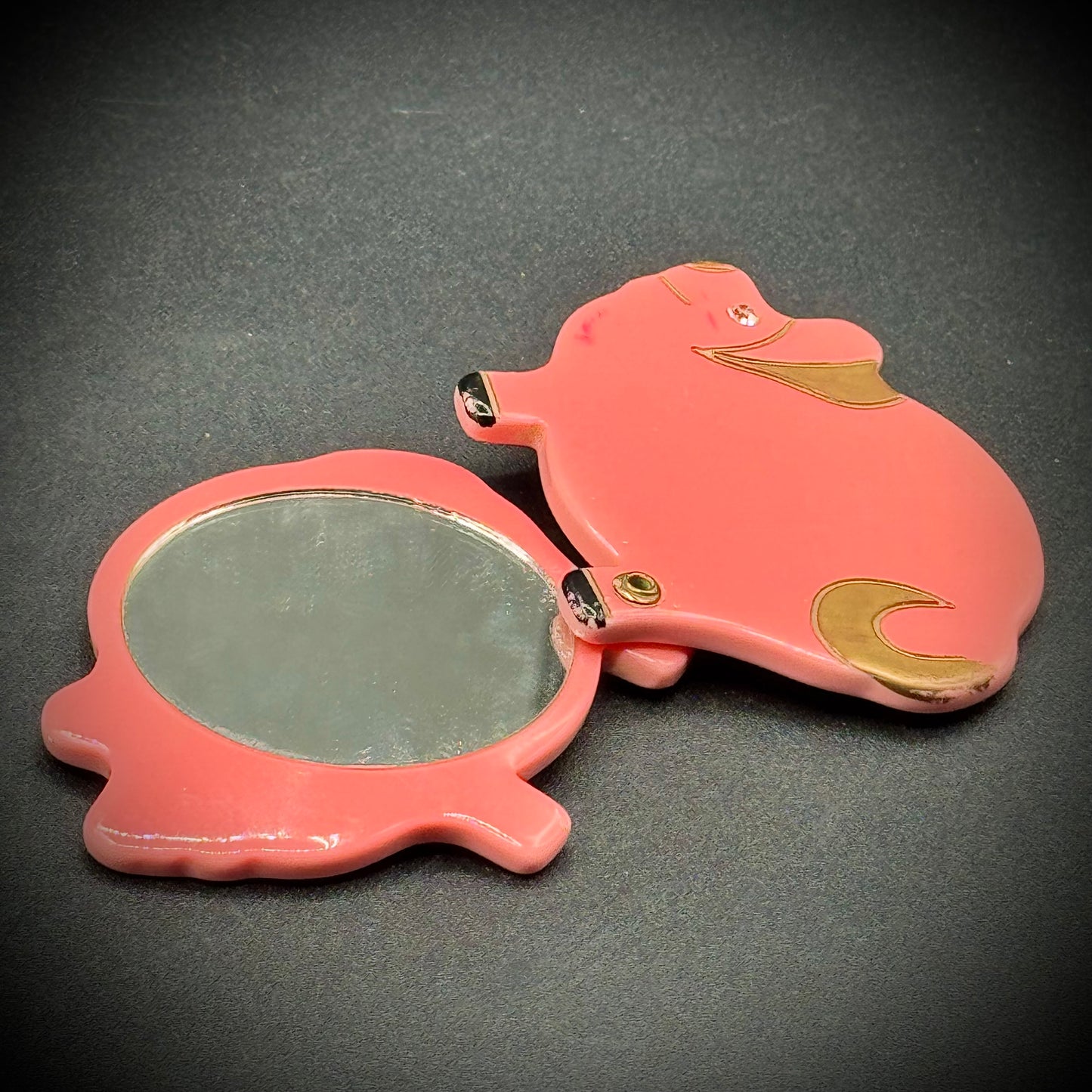 Vintage Mod Pig Compact Mirror