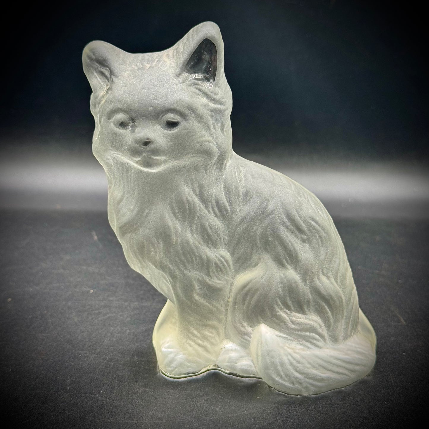 Vintage Viking Glass Cat Paperweight