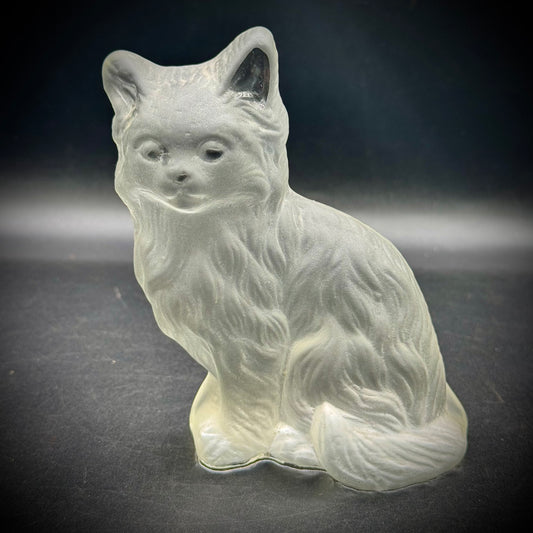 Vintage Viking Glass Cat Paperweight