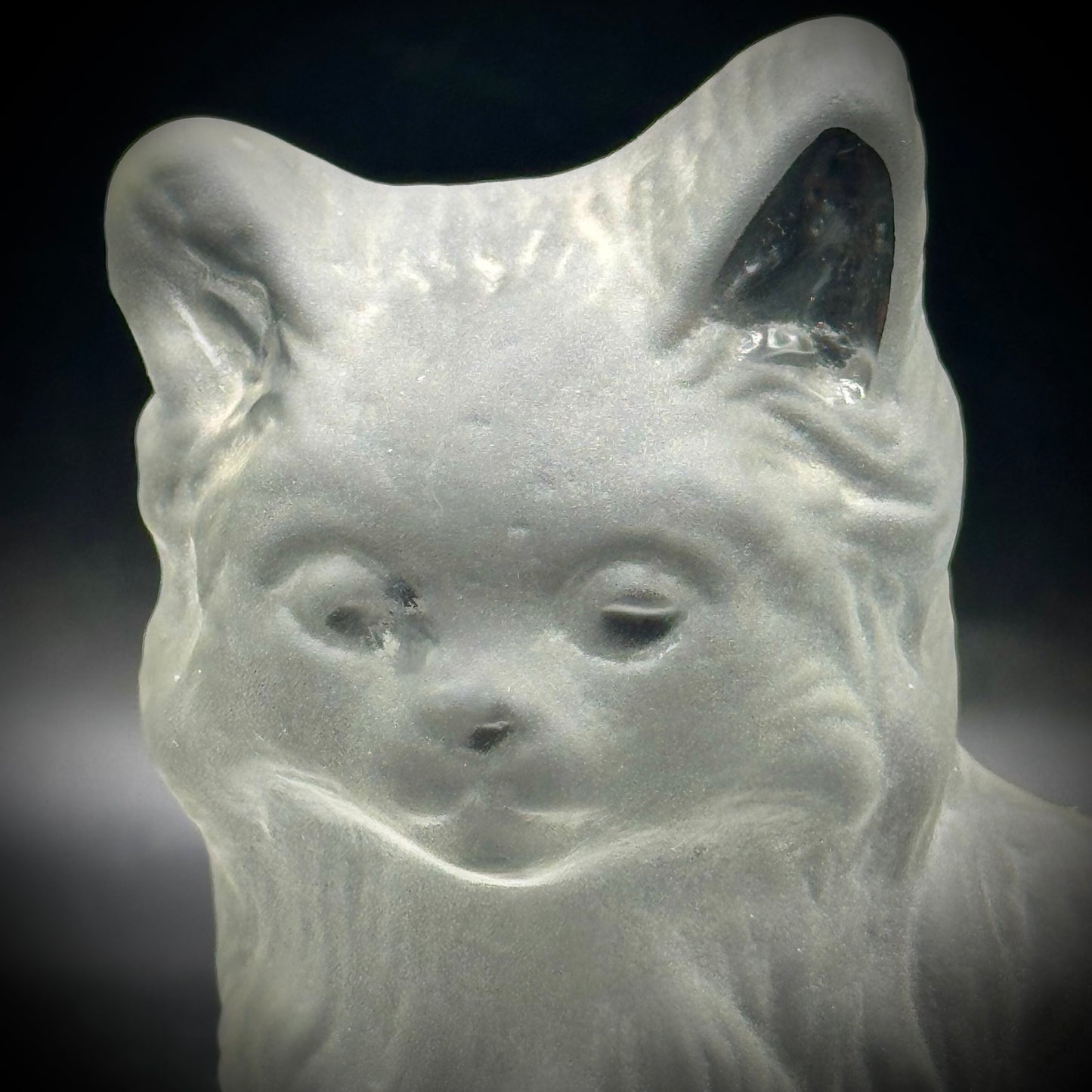 Vintage Viking Glass Cat Paperweight