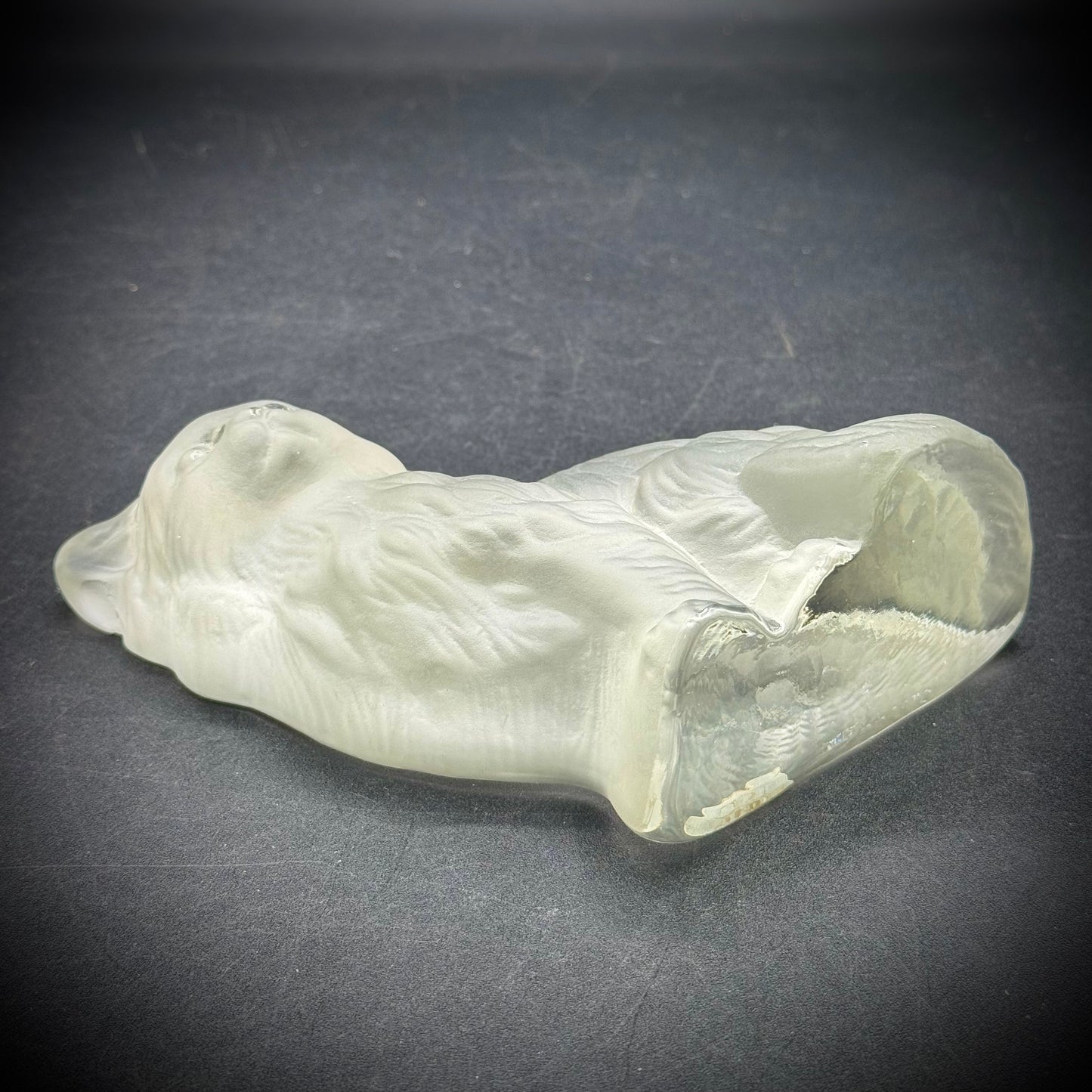 Vintage Viking Glass Cat Paperweight