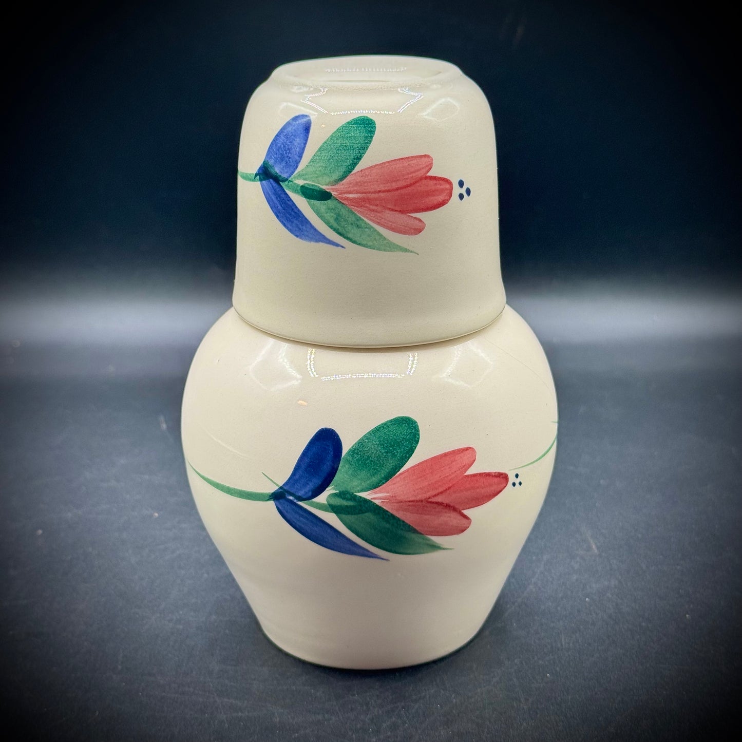 Vintage California Ceramic Floral Tumble Up