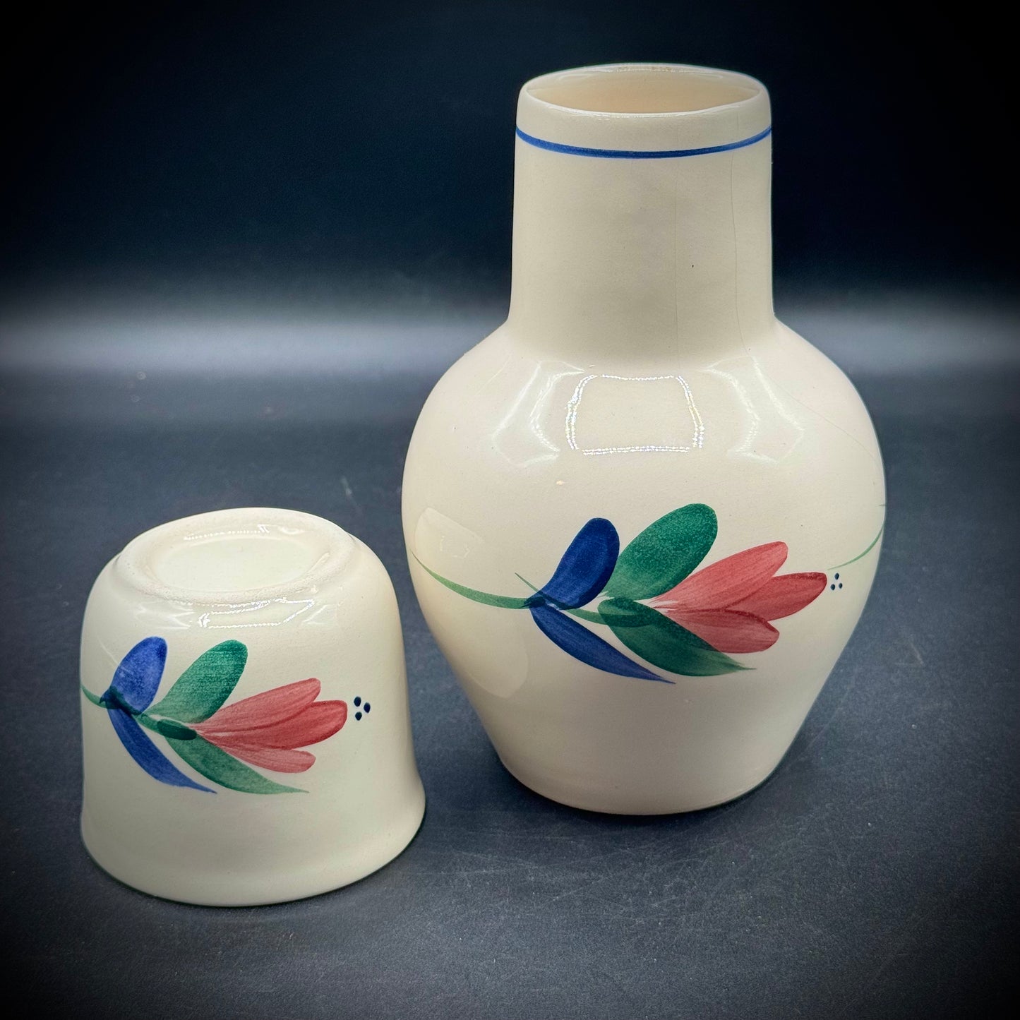 Vintage California Ceramic Floral Tumble Up