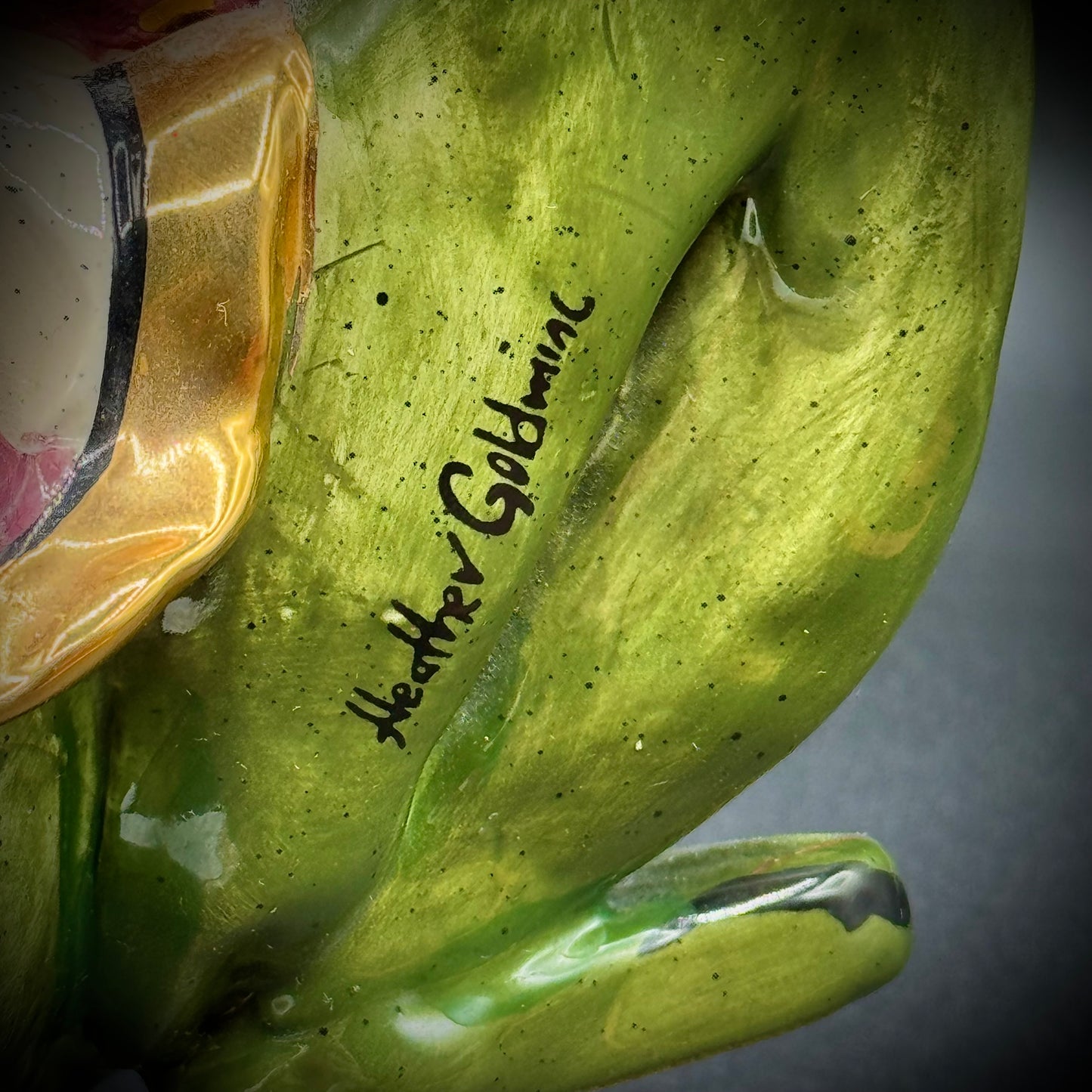 Vintage 2003 Whimsical Large Blue Sky Frog Prince Votive