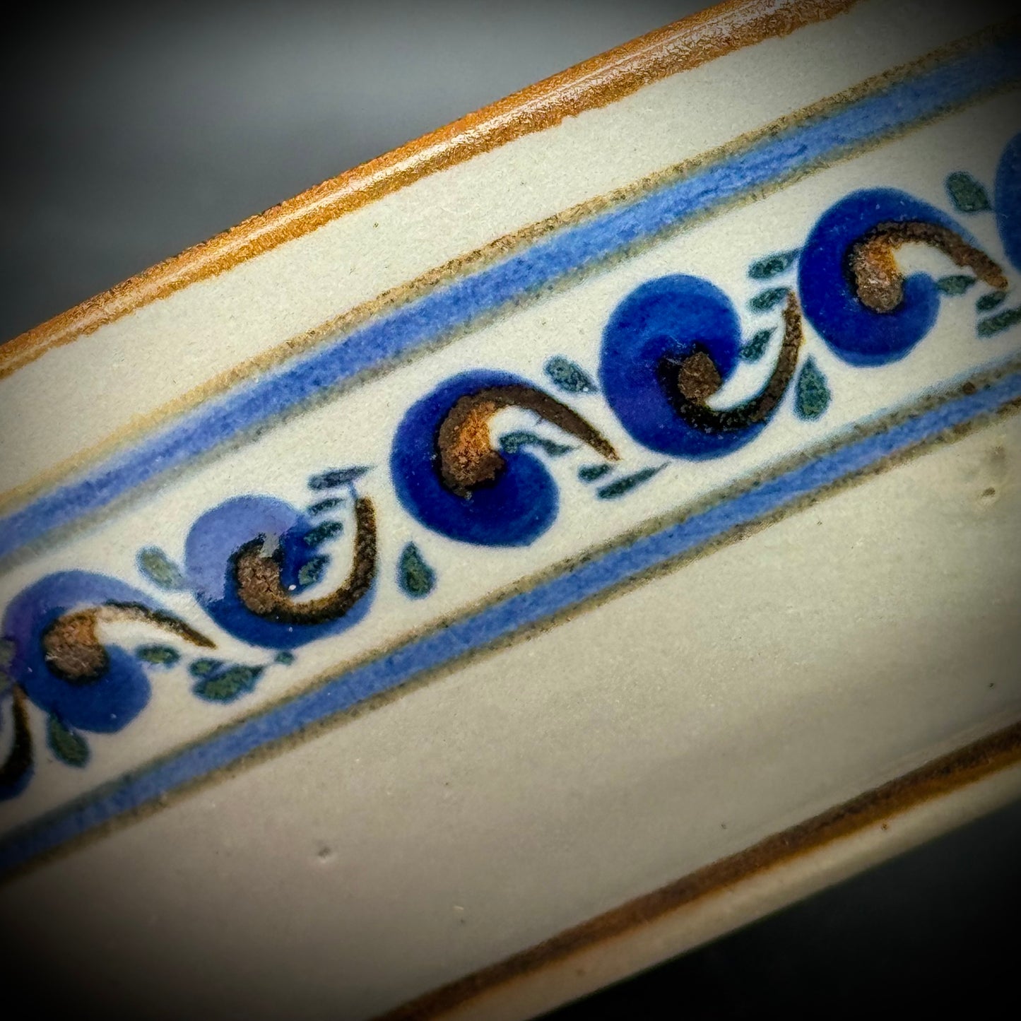 Artist Signed Tonala Bowl with Solid Brown Handle