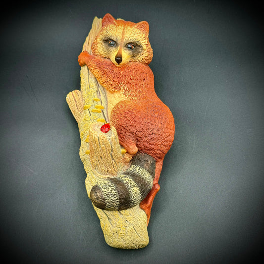 Vintage Bossons England Chalkware Raccoon Hanging Wall Display