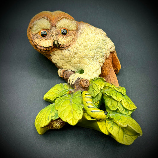 Vintage Bossons England Chalkware Owlet Hanging Wall Display