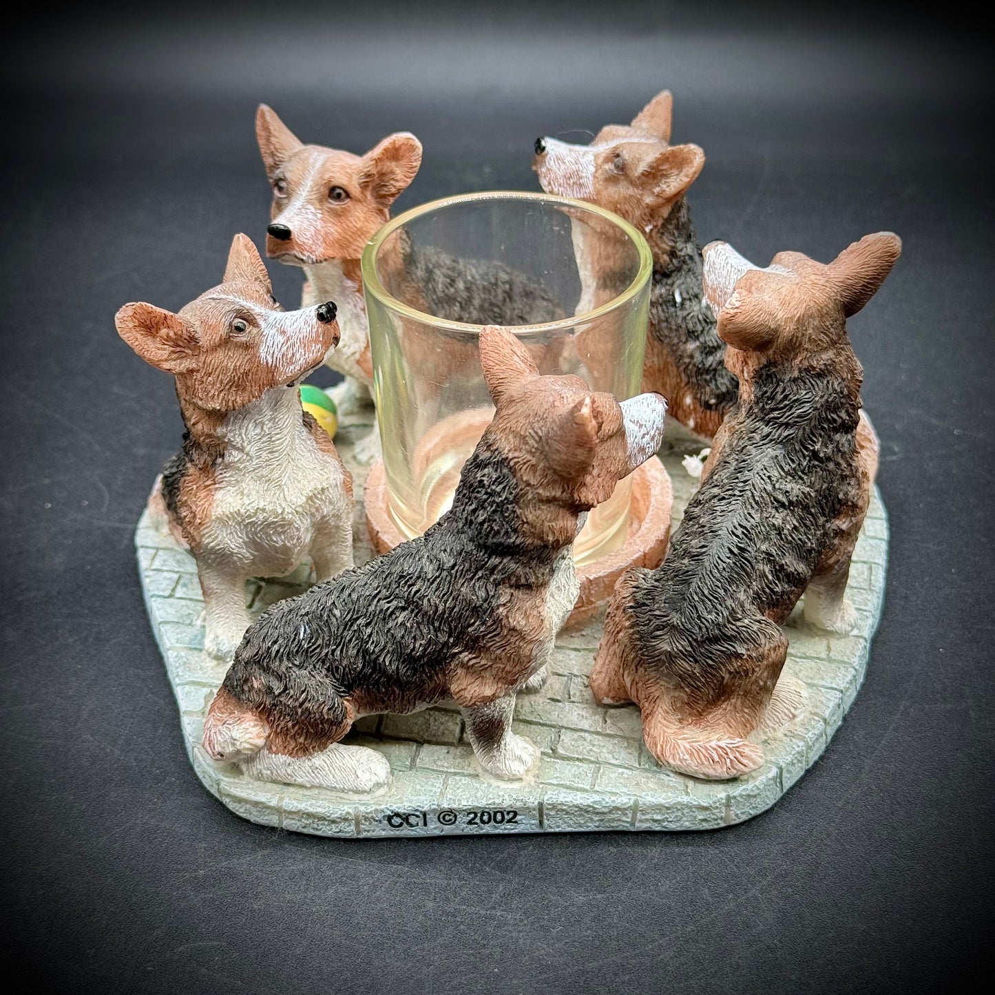 Adorable Corgi Motif Tea Lite Candle Display