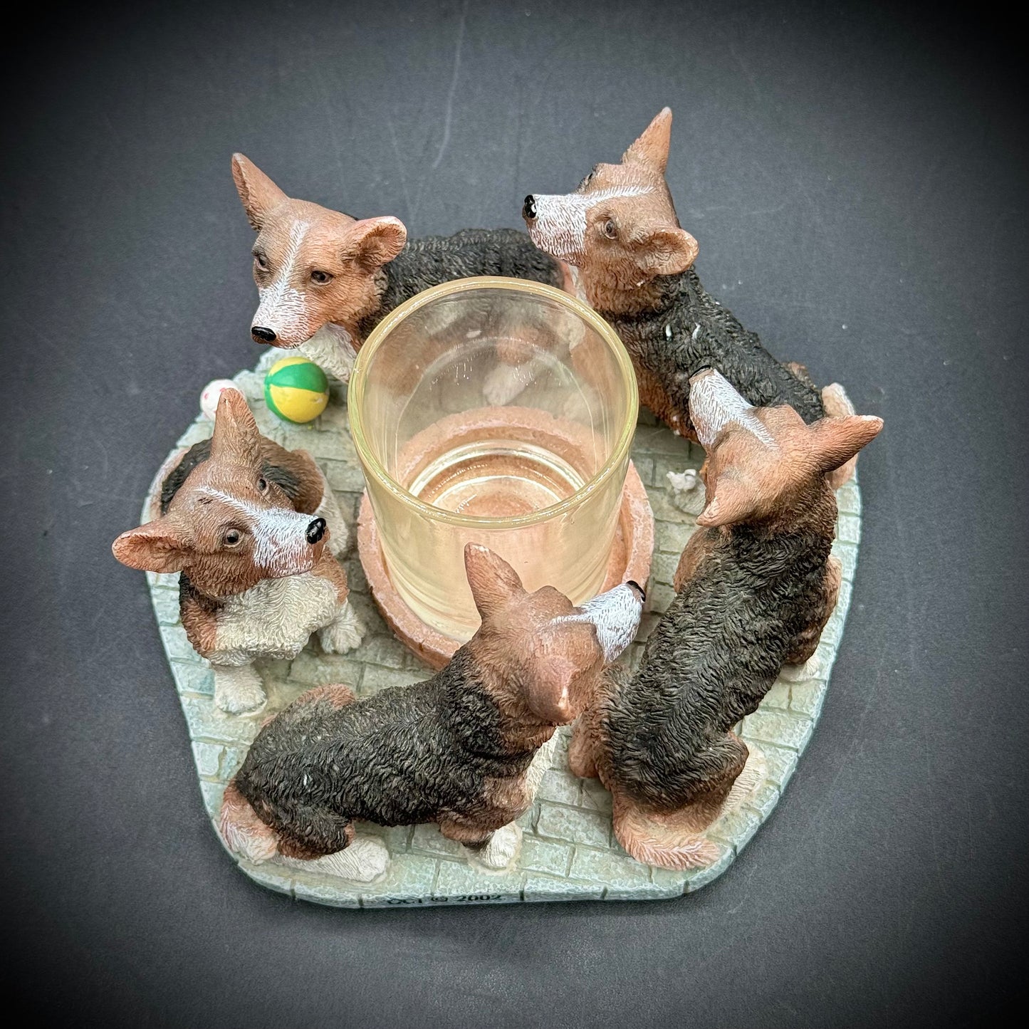 Adorable Corgi Motif Tea Lite Candle Display