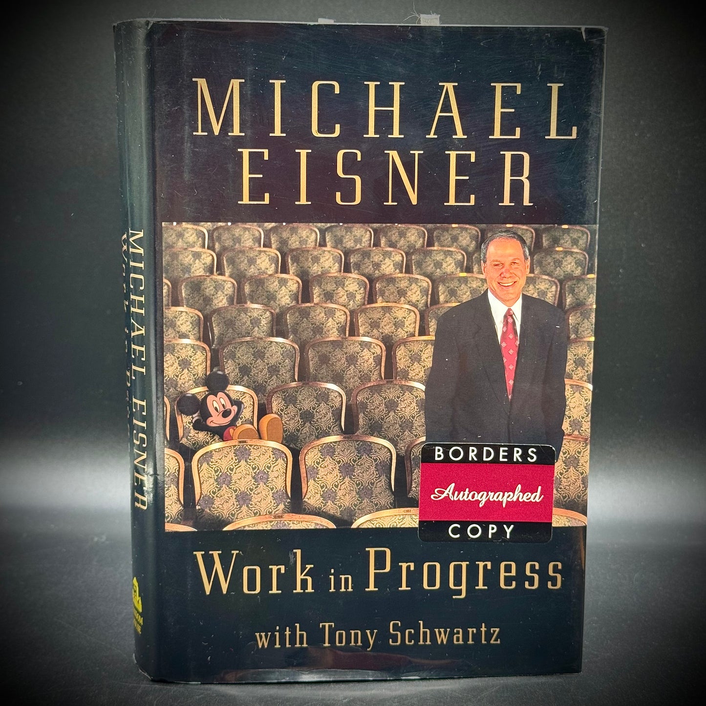 RARE Michael Eisner Disney CEO Autographed "Work In Progress" Autobiography