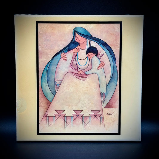 Artist G. E. Mullan Southwest Art Tile "El Abrazo"