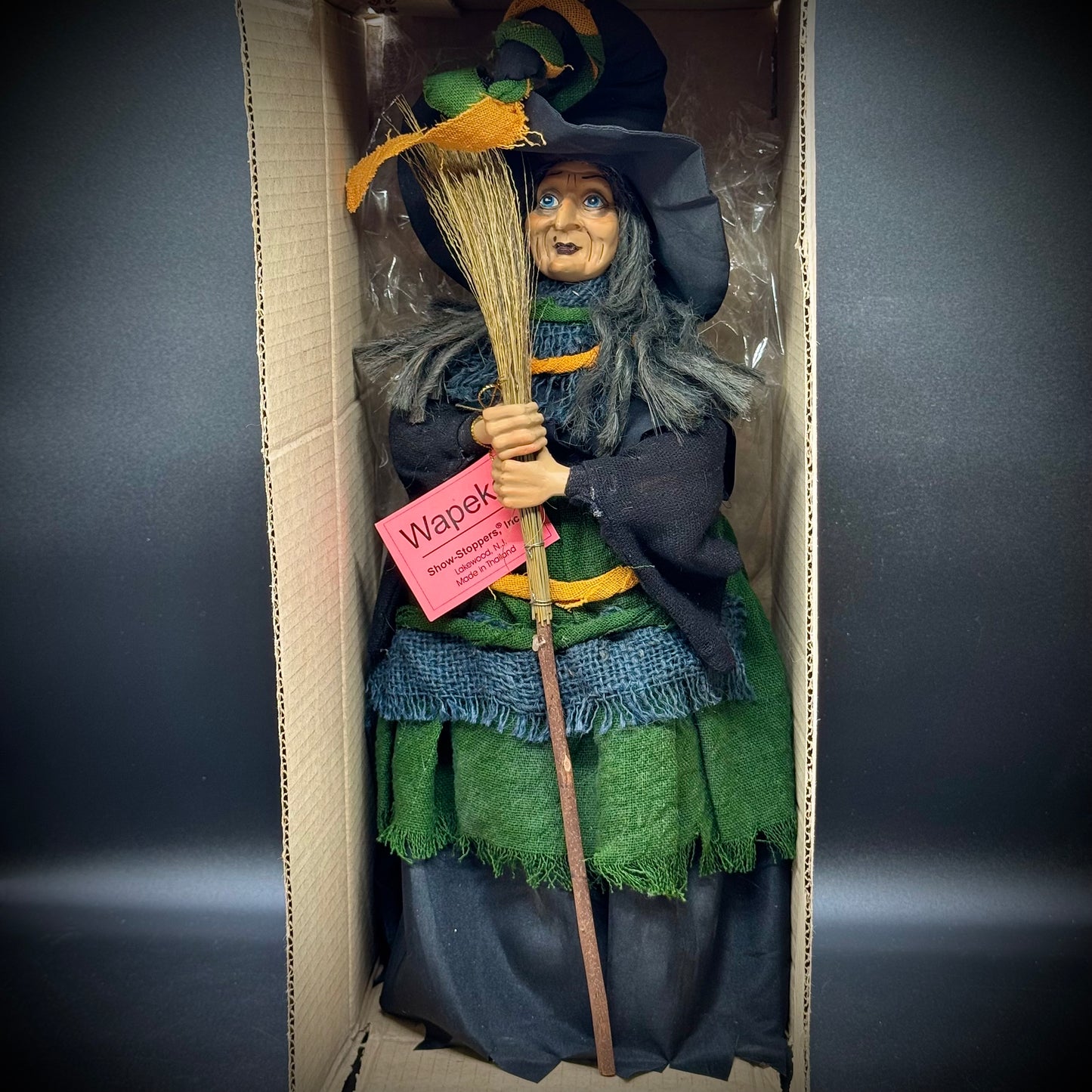New in Box Halloween Witch Figurine Decor