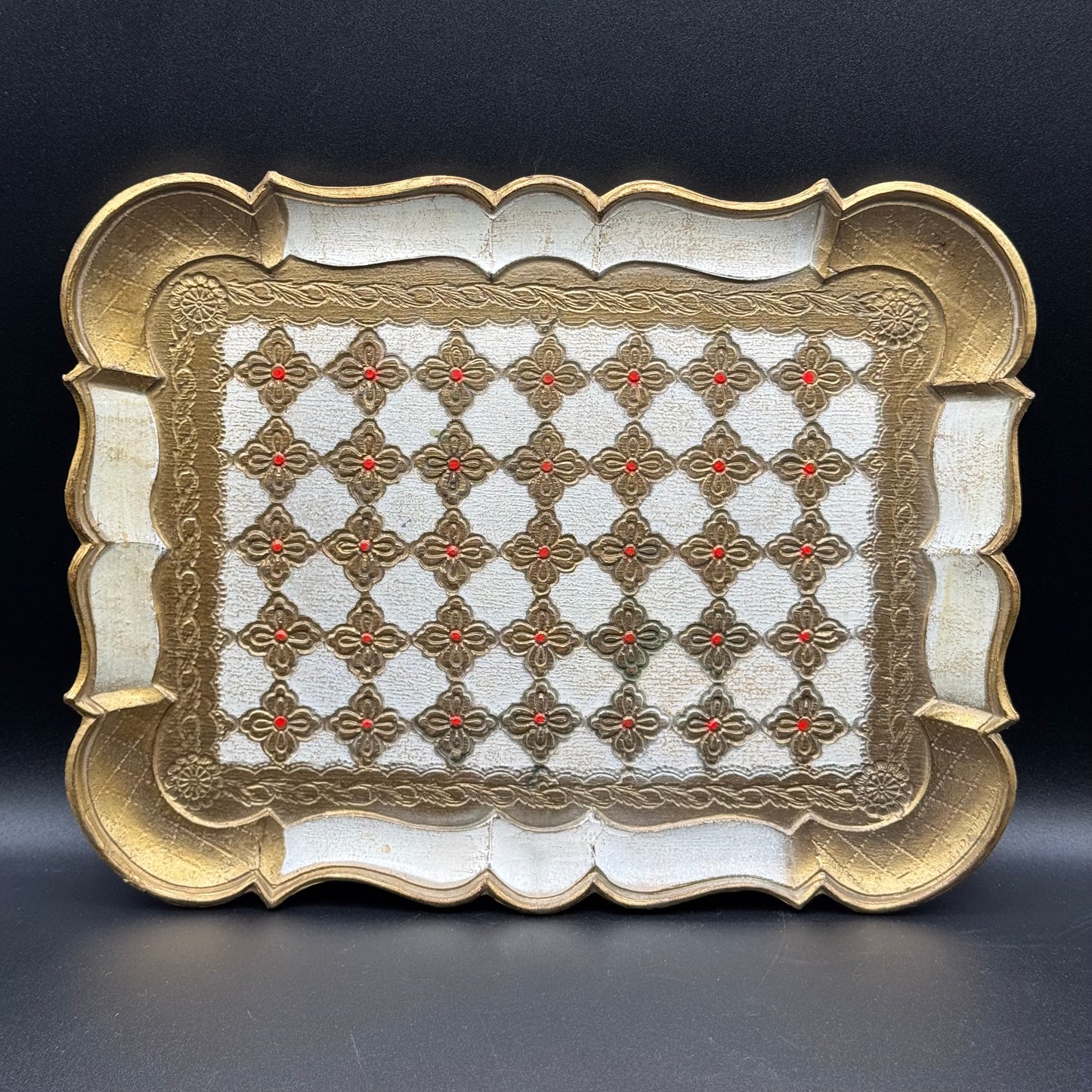 Vintage Made in Italy Ornate Tray