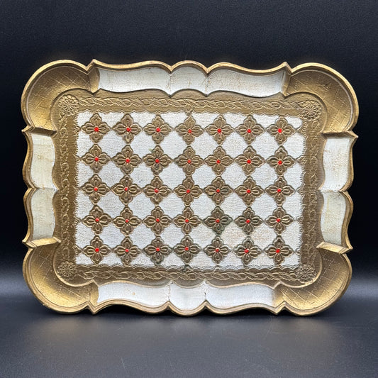 Vintage Made in Italy Ornate Tray