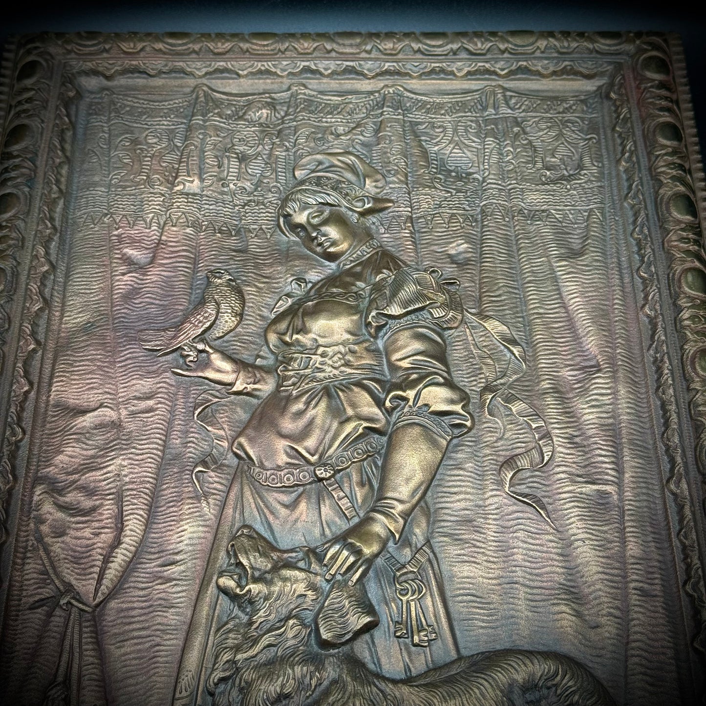 Antique Bradley And Hubbard 19th Century Bronze 3D Fine Art Wall Plaque