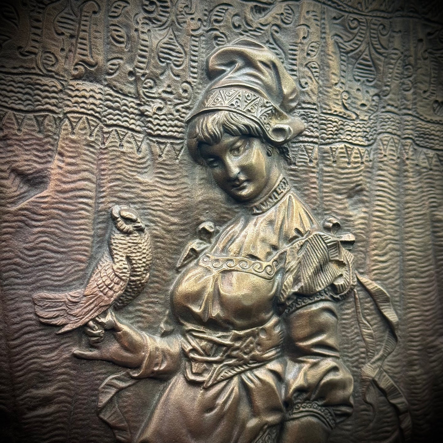 Antique Bradley And Hubbard 19th Century Bronze 3D Fine Art Wall Plaque