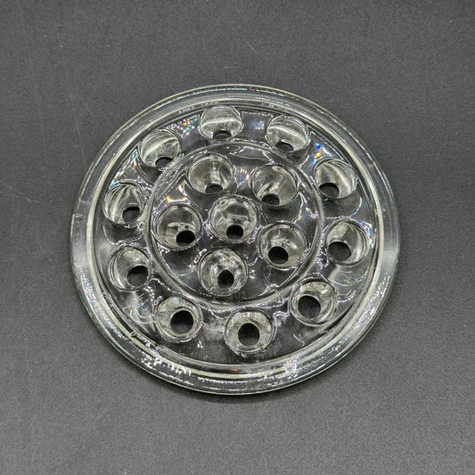 Clear Glass 16 Hole Flower Frog