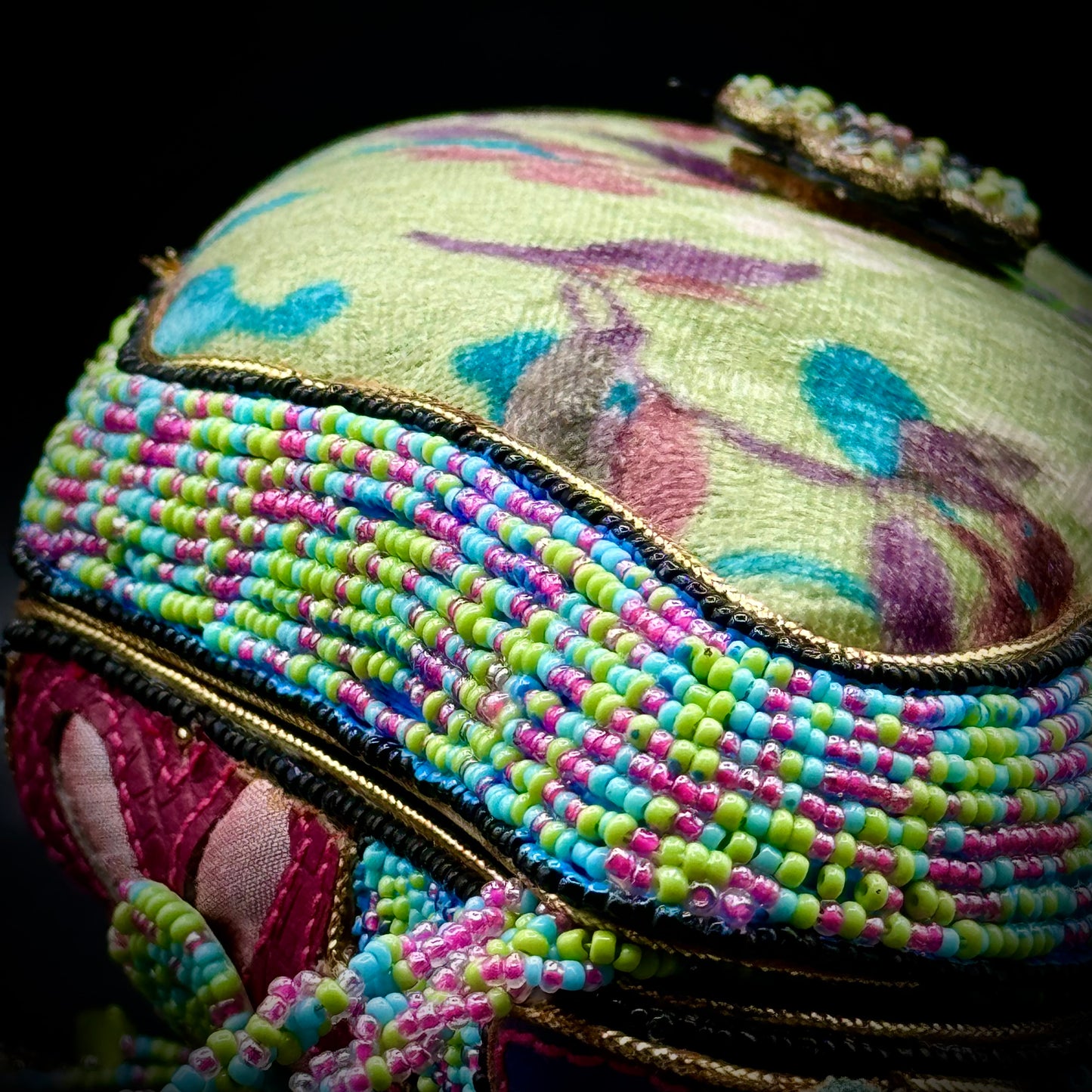 Mary Frances Beaded Designer Hardshell Purse Art Piece