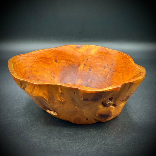 Hand Carved Burl Wood Bowl