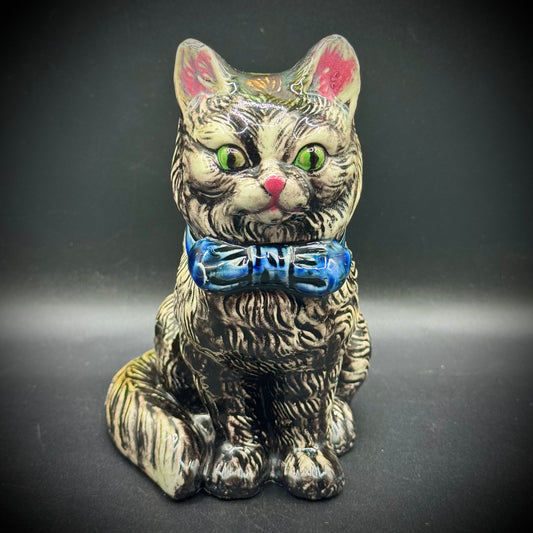Vintage 1930s Made in Japan Adorable Cat with Bowtie Planter