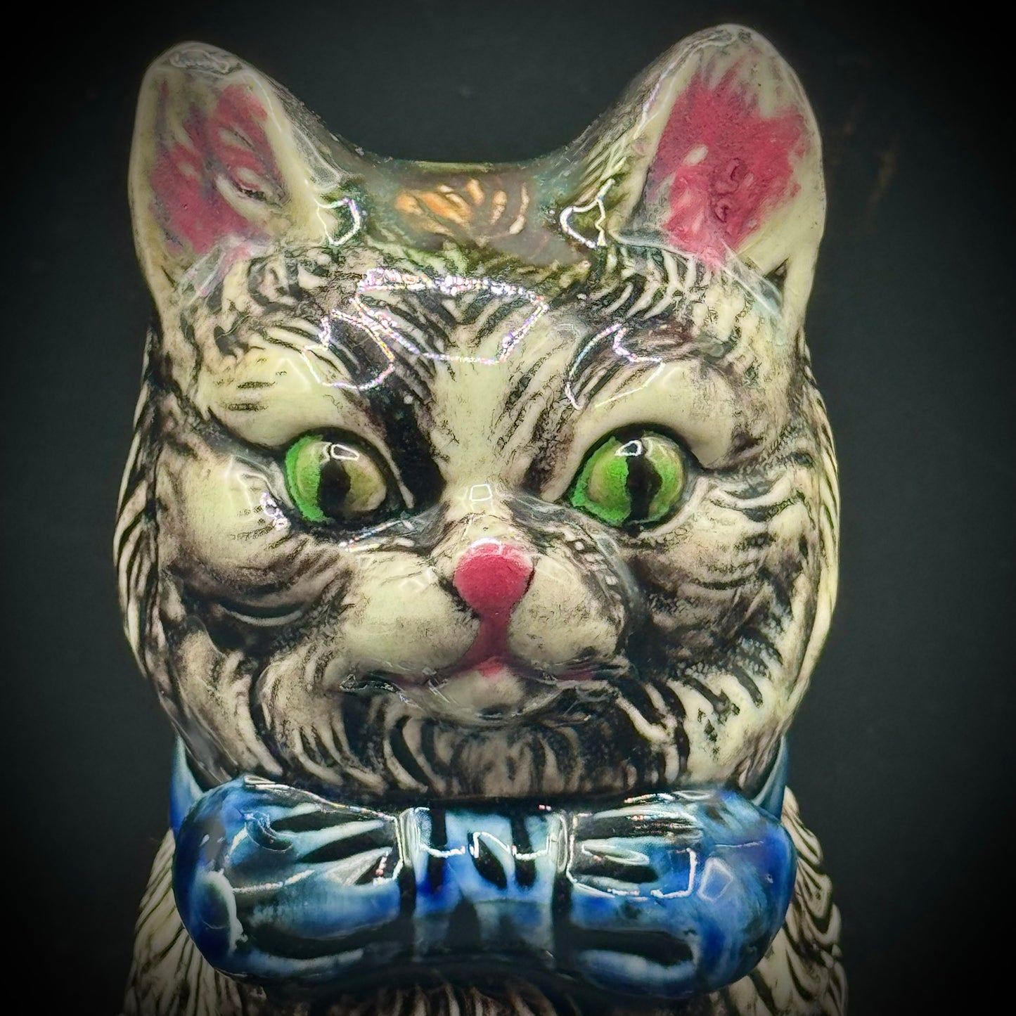 Vintage 1930s Made in Japan Adorable Cat with Bowtie Planter