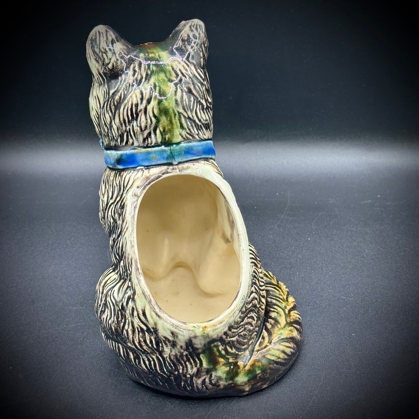 Vintage 1930s Made in Japan Adorable Cat with Bowtie Planter