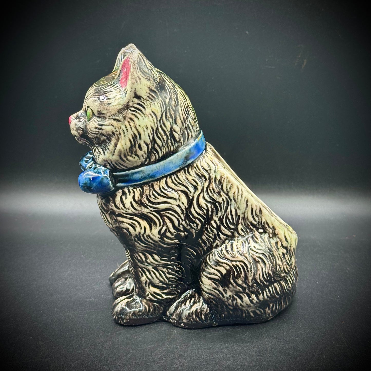 Vintage 1930s Made in Japan Adorable Cat with Bowtie Planter