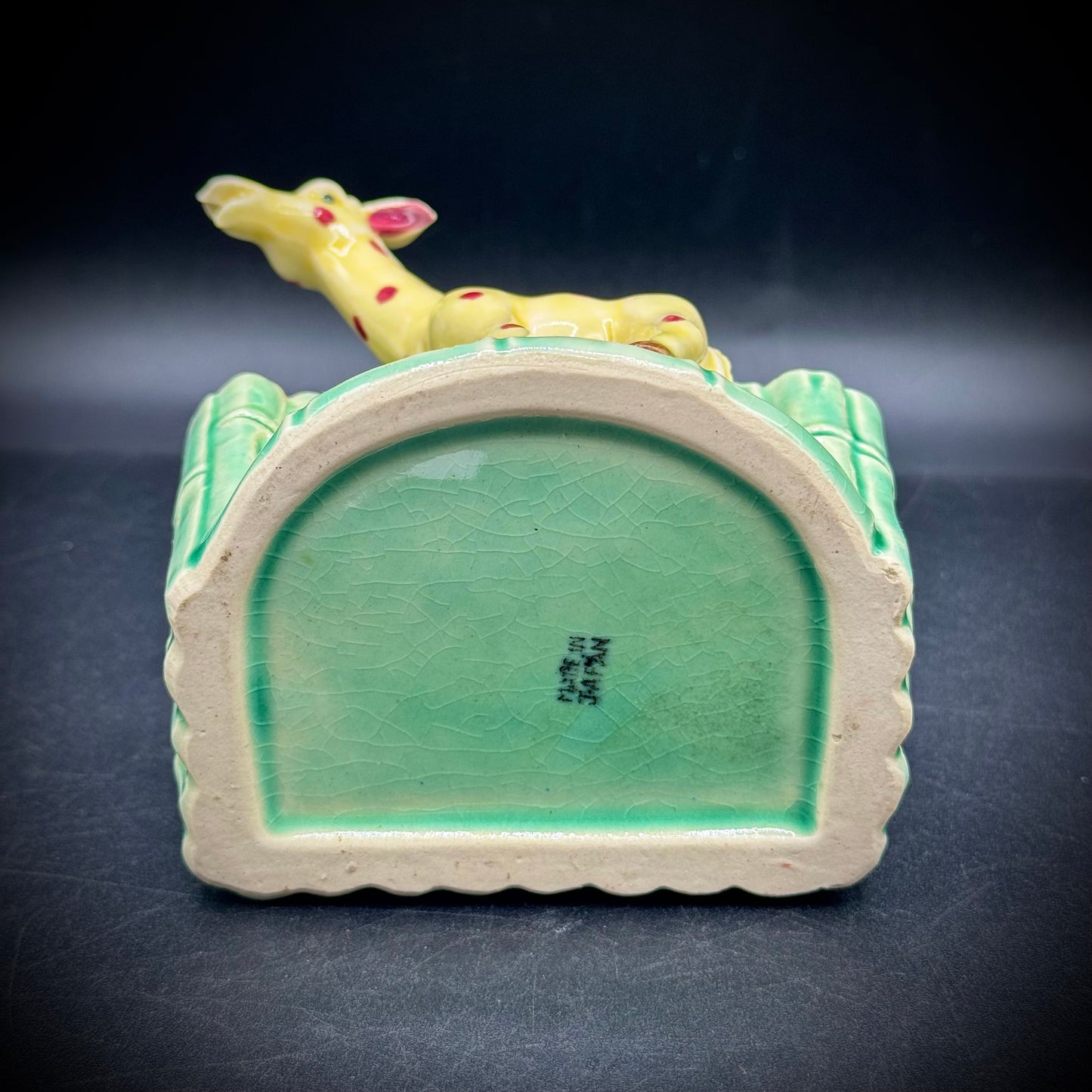Vintage Giraffe & Bamboo Small Planter - Made in Japan
