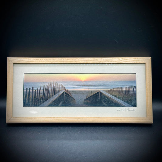 Framed & Signed Maine Artist Joseph Barnett Sunset Beach Fine Art Photo