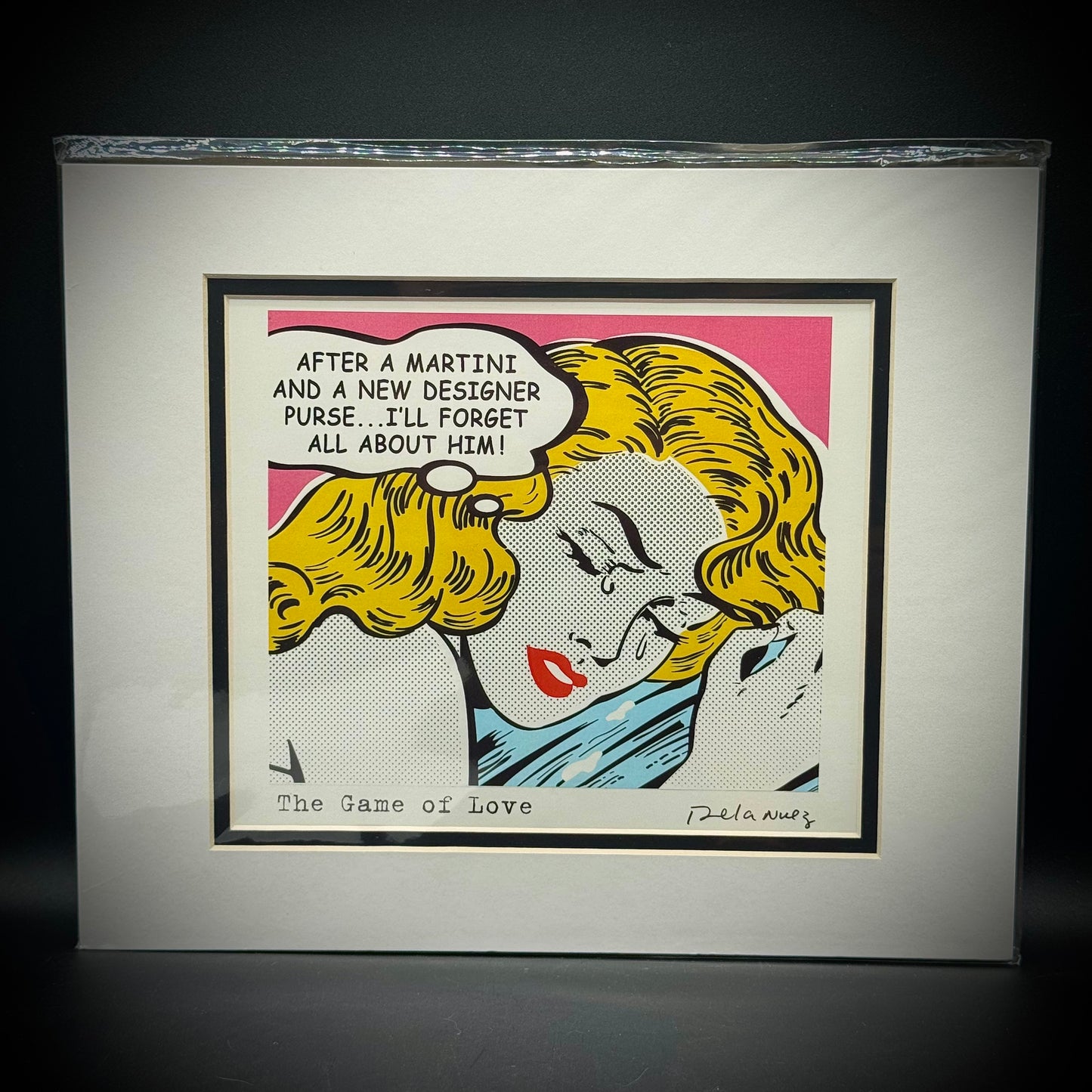 Pop Artist Nelson De La Nuez Signed "The Game of Love" Lithograph